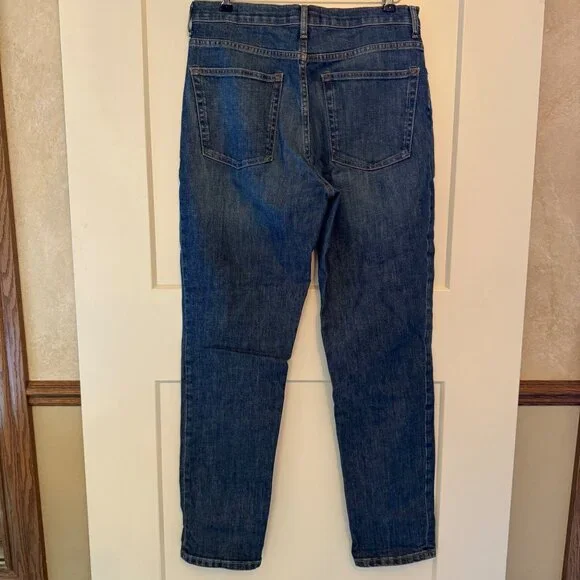 Everlane The Cheeky Jean 30 Tall Straight Leg High Rise Medium Wash Denim - Picture 5 of 9